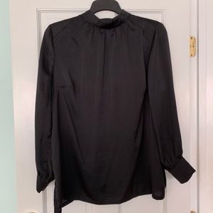 Eloquii Black Satin Shirt